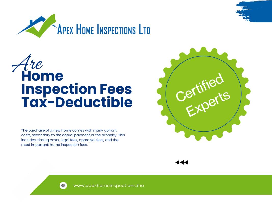 Are Home Inspection Fees Tax-Deductible